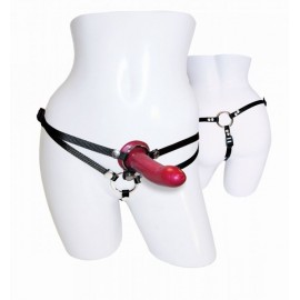 Menage a Trois For Two Harness with Dildo