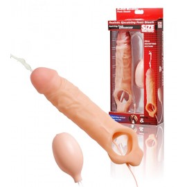 Realistic Ejaculating Penis Enlargement Sheath- Packaged