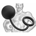 Tom of Finland Silicone Cock Ring with Heavy Anal Ball