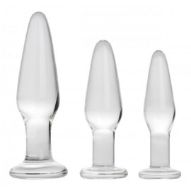 Dosha 3 Piece Glass Anal Plug Kit