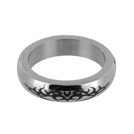 Stainless Steel Small Cock Ring with Tribal Design