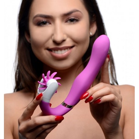 G-Licker 12X Silicone Vibe with Clitoral Stimulation