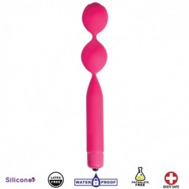 Double Vibrating Magenta Silicone Kegel Weight