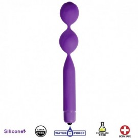 Double Vibrating Purple Silicone Kegel Weights