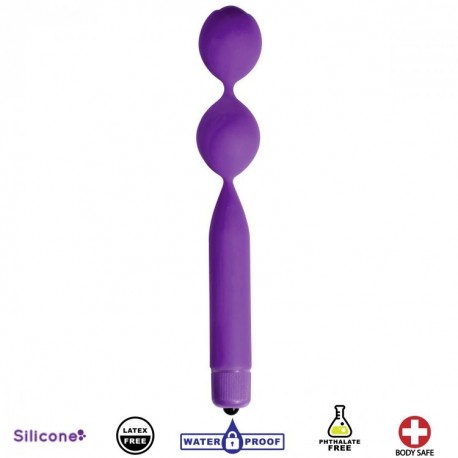 Double Vibrating Purple Silicone Kegel Weights