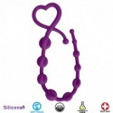 Hearts n Spurs Purple Silicone Anal Beads