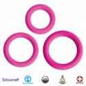 Love Ring Trio Pink Silicone Cock Rings