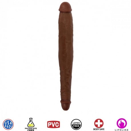 JOCK 13 Inch Tapered Brown Double Dong