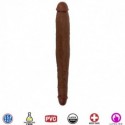 JOCK 13 Inch Tapered Brown Double Dong