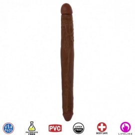 JOCK 16 Inch Tapered Brown Double Dong