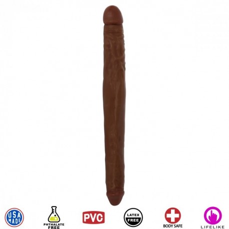 JOCK 16 Inch Tapered Brown Double Dong