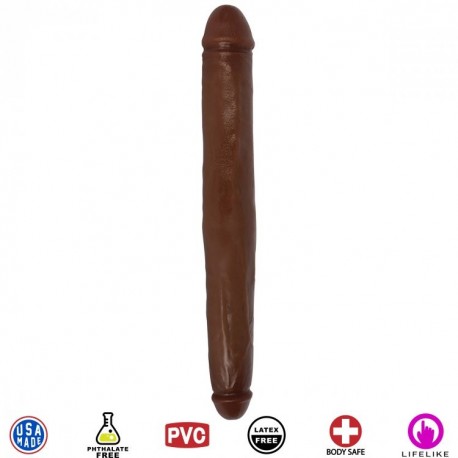 JOCK 18 Inch Tapered Brown Double Dong