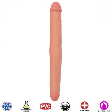 JOCK 18 Inch Tapered Flesh Double Dong