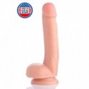 7 Inch Slim Flesh Dildo with Balls