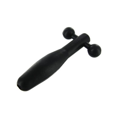 Silicone Cum-Thru Barbell Penis Plug