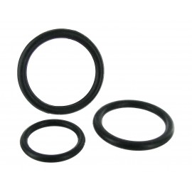 Black Triple Silicone Cock Ring Set