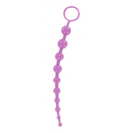 Long Purple Anal Beads