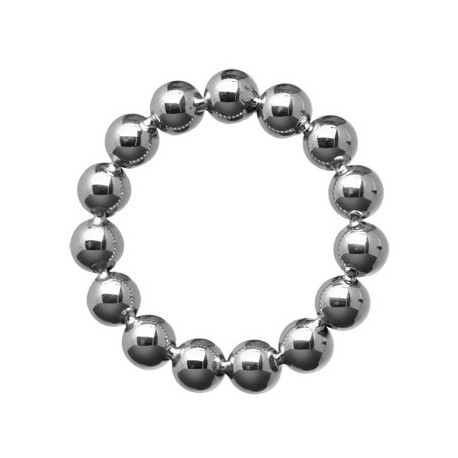 Meridian 1.75 Inch Stainless Steel Beaded Cock Ring