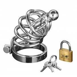 Asylum 4 Ring Locking S/M Chastity Cage