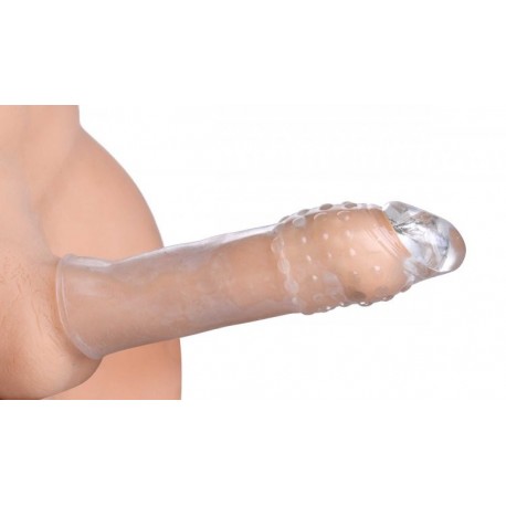 Thick Stick Clear Textured Penis Extender