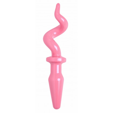 Piggy Tail Pink Anal Plug