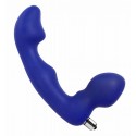 Blue Silicone Anal Dildo with Bullet Vibe