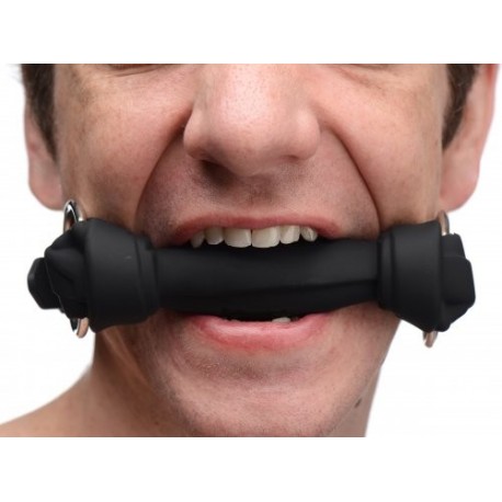 Black Silicone Bone Gag