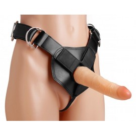 Flaunt Heavy Duty Strap On Harness with Dildo