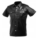 Large Lambskin Leather Police Shirt