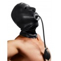 Rubber Hood with Built-in Inflatable Gag