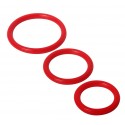 Trinity Red Silicone Cock Rings