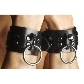 Strict Leather Locking Rubber Wrist Restraints