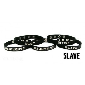 Leather SLAVE ID Collars
