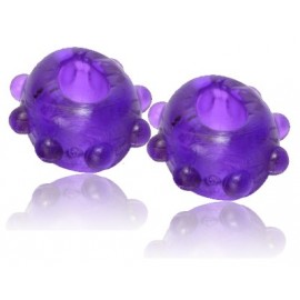 2 Purple Gummy Cock Rings