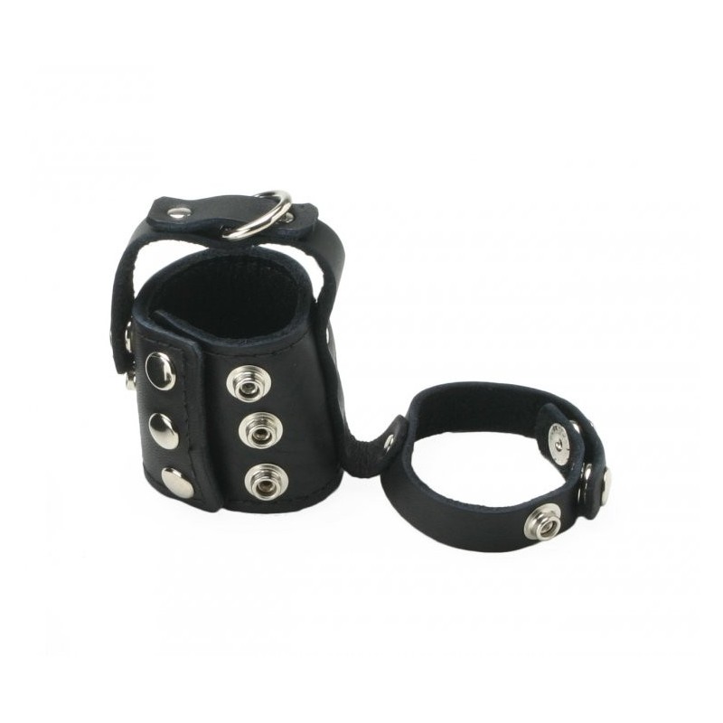 Colt ball strap leather cock ring