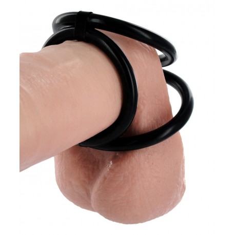 Easy Release Silicone Tri Cock and Ball Ring