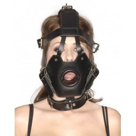 Strict Leather Premium Muzzle with Open Mouth Gag