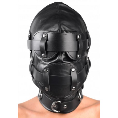 Total Lockdown Leather Hood - Small/Medium