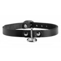 Unisex Leather SM Choker with O-Ring
