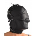 Asylum M/L Leather Hood with Removable Blindfold and Muzzle