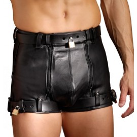 Strict Leather Chastity Shorts- 32 inch waist