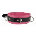Strict Leather Pink and Black Deluxe Locking Collar