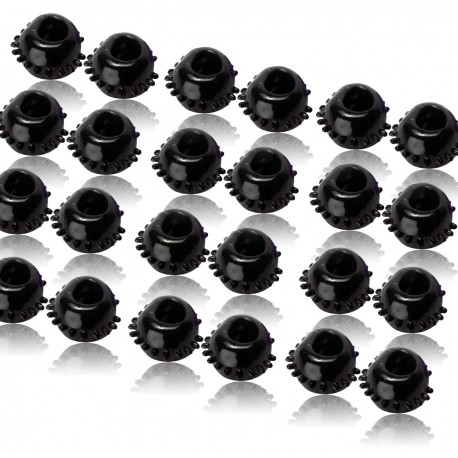 2 Black Gummy Cock Rings - 48 Pack