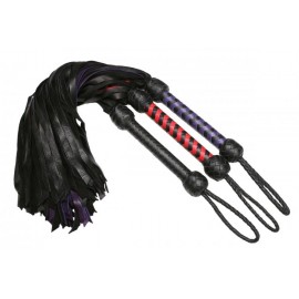 Strict Leather Premium Purple and Black Deerskin Flogger