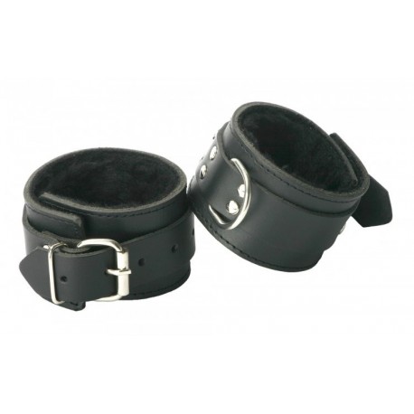 Strict Leather Fur Lined Ankle Cuffs