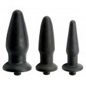 Trinity Silicone Vibrating Butt Plug- Kit