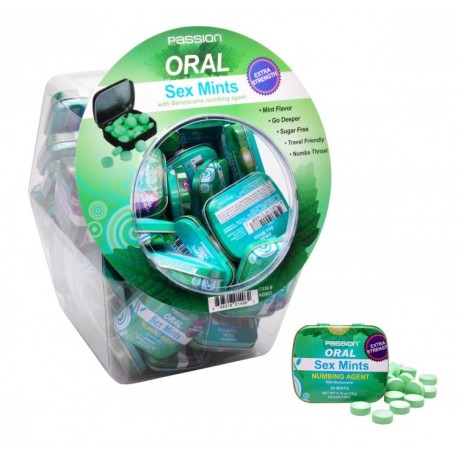 60 Piece Oral Sex Mints with Numbing Agent Retail Fishbowl Display