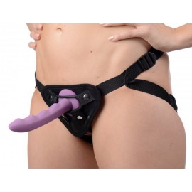 Sutra Fleece-Lined Strap On with Vibrator Pouch