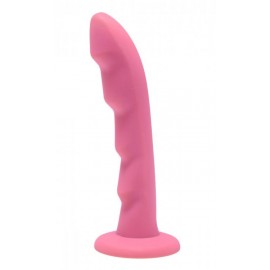 Pink Ripples Silicone Strap On Harness Dildo