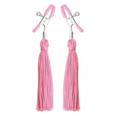 Tickle Me Pink Nipple Clamp Tassels